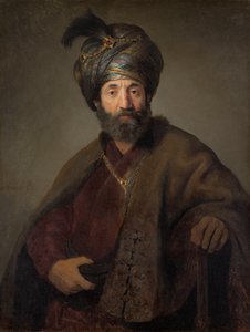 Man in Oriental Costume by Govert Flink or Rembrandt
